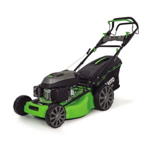 Tondeuse à gazon thermique 6,5 CV 196Cm3 Moteur 4 T Bac 65L Grandes surfaces VITO