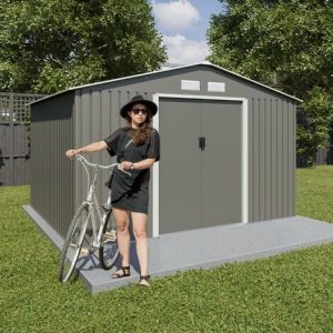 Abri de jardin acier 9,05 m2 Trigano + kit d’ancrage