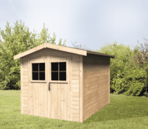 Abri de jardin en bois "Henri" 5,36 m² - Dim. hors tout : L. 2,30 x P. 2,34 x H. 2,12 m