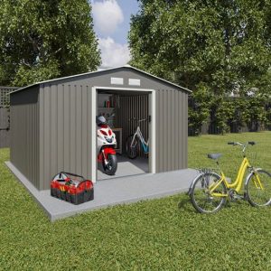 Abri de jardin acier 9,05 m2 Trigano + kit d’ancrage