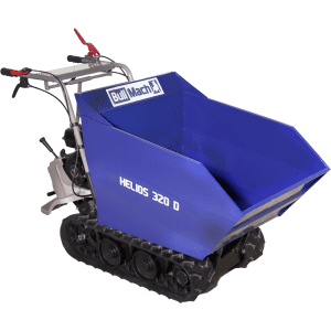 Brouette motorisée à chenilles BullMach HELIOS 320 D – Caisson dumper manuel avec capacité de charge maximale de 320 Kg