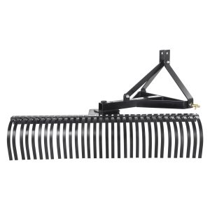 VEVOR Râteau déchaumeur à gazon à 3 points catégorie 1 1525 mm avec accessoires