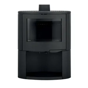 Poêle à bois en fonte SUPRA Pacco sur bûcher 10 kW