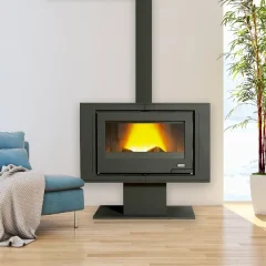 Poêle à bois fonte GODIN MOURIEZ 14Kw anthracite