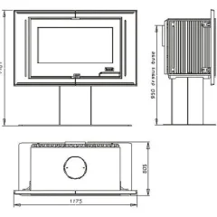 Poêle à bois fonte GODIN MOURIEZ 14Kw anthracite