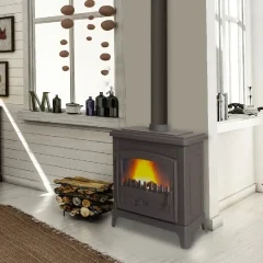 Poêle à bois 10 kW Peint anthracite FONTEVAL – GODIN