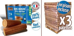 Bûches Calorifiques WOODSTOCK 3 Palettes, Sacs De 5 Bûches