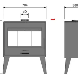 Poêle à bois MODERNA IRON LUXE 10 kW