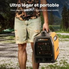 3500W Groupe électrogène à onduleur essence avec prises USB et 230V generateur inverter Portable pour camping Connexion parallèle