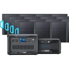 BLUETTI Générateur électrique AC300&B300 batterie supplémentaire,avec 4 panneaux solaires PV120, 3072Wh groupe électrogène solaire