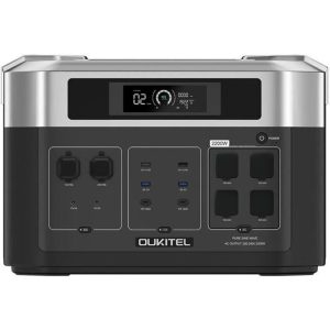 Centrale Électrique Portable OUKITEL BP2000, Générateur Solaire avec Batterie LiFePO4 2048Wh/640000mAh, Sortie AC 2200W