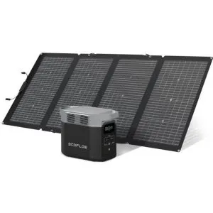 Générateur Solaire EF EcoFlow DELTA 2 et panneau solaire 220 W, capacité de 1-3 kWh, batterie LFP, charge rapide