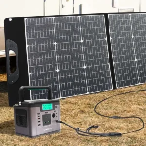 SWAREY Générateur Electrique Batterie 518W avec Panneau Solaire 200W Portatif kit solaire 220v Charge Rapide Batterie de Camping
