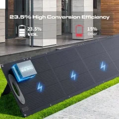 VDL Panneaux Solaires Pliables 200W, Cellule Solaire Monocristalline, 20V Générateur Solaire avec Multi-contact 4