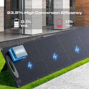 VDL Panneaux Solaires Pliables 200W, Cellule Solaire Monocristalline, 20V Générateur Solaire avec Multi-contact 4