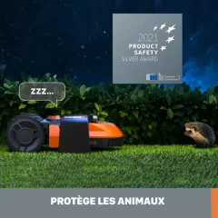 Robot tondeuse connecté WORX LANDROID PLUS – Jusqu’à 700m² – WR167E