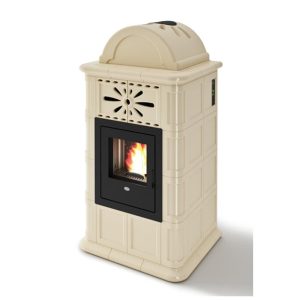 Poêle à granules en céramique – EVA CALOR Rosy 12.5 kW