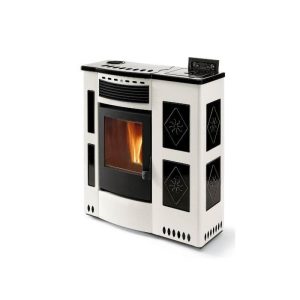 Poêle à granules extra-plat céramique – ORIGINE PHEBO Iris 11.5 kW
