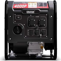 ERAYAK Groupe électrogène Silencieux de 4000W, Générateur Inverter Portable avec Capteur d’Huile, Mode ECO, Léger, pour Alimentation d’Urgence à Domicile et Camping