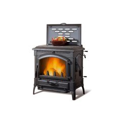 Poêle à bois avec chauffe plat Isotta con cerchi Evo 11,9 kw La Nordica