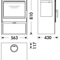Poêle à bois en acier Panadero Onix 7.1kW 88m²