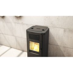 Poêle à granulés Edilkamin KLIK 8,3 kw acier céramique grise – 807170