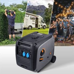Groupe électrogène à essence 3500 W / 2x 230 V avec trolley BIG-265 Revolt