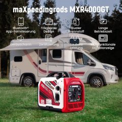 maXpeedingrods Groupe Electrogene Silencieux GPL et Essence 3500W Inverter Générateur Démarrage via App Bluetooth®