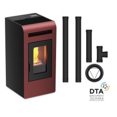 Pack Poêle à granulés canalisable Cayenne + Kit de raccordement sortie arrière 16 kw