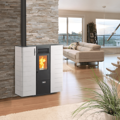 Poêle à granulés canalisable extra plat Fango 8 kw