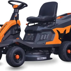Tracteur à gazon FUXTEC FX-RMR66, 6HP, largeur de coupe 66 cm, sac d’accrochage de 150 l, hauteur de coupe réglable
