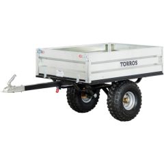 Remorque simple essieu 350kg benne galvanisée basculante 1200x850x300 mm Torros
