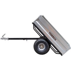 Remorque simple essieu 350kg benne galvanisée basculante 1200x850x300 mm Torros