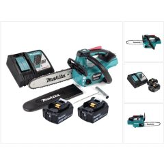 Makita DUC 254 RF 18 V Brushless Tronçonneuse sans fil 25 cm + 2x Batteries 3,0 Ah + Chargeur