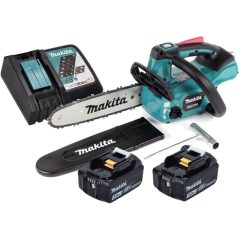 Makita DUC 254 RF 18 V Brushless Tronçonneuse sans fil 25 cm + 2x Batteries 3,0 Ah + Chargeur