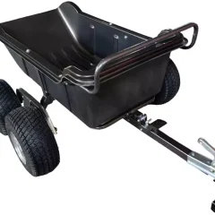 Remorque double essieux 550kg benne en plastique PE basculante 1600x826x475 mm Torros