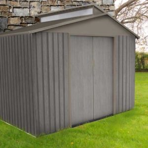 Abri de jardin Métal Gris bois vieilli 4,83m² – CHALET & JARDIN