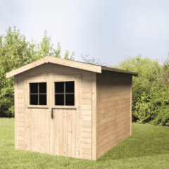 Abri de jardin en bois « Henri » 5,36 m² – Dim. hors tout : L. 2,30 x P. 2,34 x H. 2,12 m