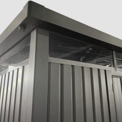 Abri de jardin en acier galvanisé Kosto 6,76m² + kit d’ancrage – X-Métal