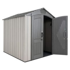 Abri de jardin en résine Stormdust Lifetime coloris gris & anthracite surface extérieure 4,58 m²