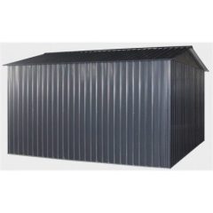 Abri de jardin métal 13m² FIRST anthracite + kit d’ancrage X-METAL