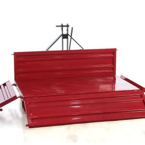Benne 3 points pour tracteur GeoTech TRP 160 – Basculante – 3 ridelles ouvrables