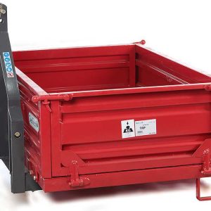 Benne 3 points pour tracteur GeoTech TRP 160 – Basculante – 3 ridelles ouvrables