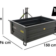 Benne pour tracteur Blackstone B-TB 140 – Basculable – 3 ridelles ouvrables