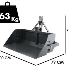 Godet arrière pour tracteur Blackstone B-PAL 100 – avec lame de 100 cm – charge 400Kg