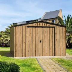 Abri de jardin métal – Imitation bois – 7,75m²