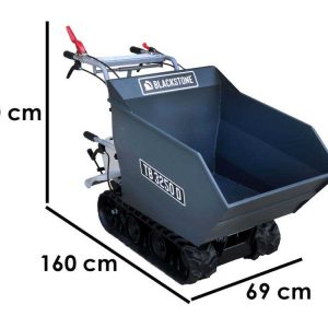 Brouette à chenilles BlackStone TB 3250 D – Caisson dumper manuel – capacité de charge maximale 320 Kg