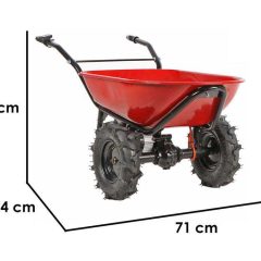 Brouette électrique avec roues traktor Geotech CAR 260T-100 – Batterie de 40V et 6 Ah
