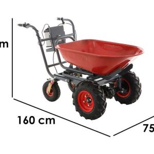 Brouette électrique à batterie Geotech CAR 300T-100 – Batterie de 40V et 6 Ah