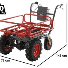 Brouette électrique à batterie Geotech CAR 300T-T PLUS – Batterie de 40V et 6 Ah